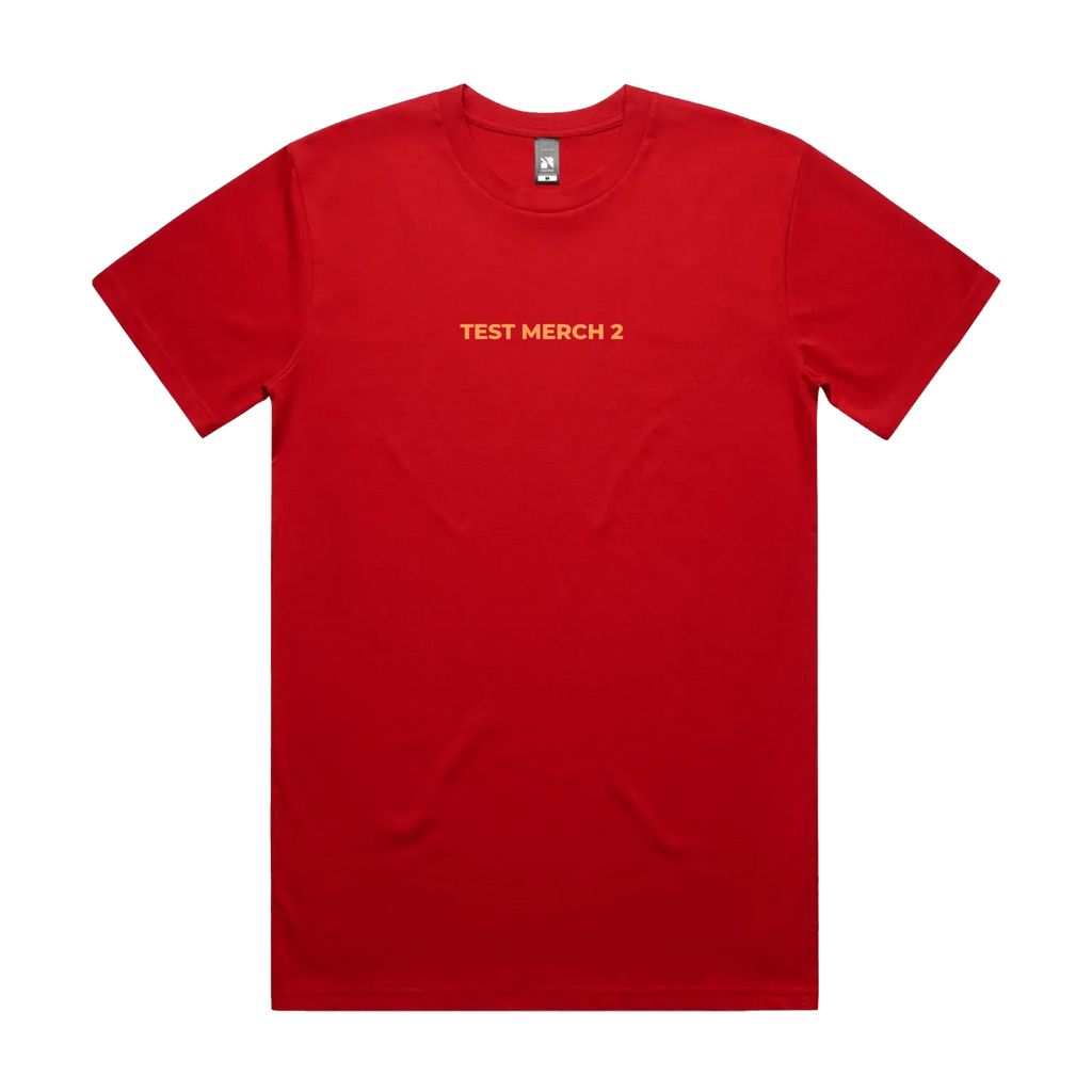 Red front flat lay