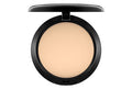 Mac Press Powder: An open, round black compact case showing light beige pressed powder.
